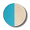 swatch of ocean blue and beige Napa leather